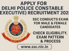 Apply for Delhi Police Constable (Executive) Recruitment 2025. SSC conducts exam for Male & Female candidates. Check eligibility, exam pattern & process.