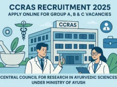 CCRAS Recruitment 2025 – Central Council for Research in Ayurvedic Sciences job vacancies under Ministry of AYUSH