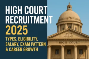 Read more about the article High Court Recruitment 2025: Types, Eligibility, Exam Pattern, and Career Growth