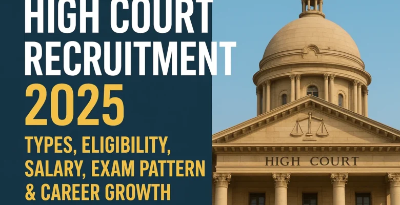 Explore the complete guide to High Court Recruitment 2025. Learn about different types of posts, eligibility criteria, exam pattern, salary structure, and career growth opportunities in India’s High Courts.
