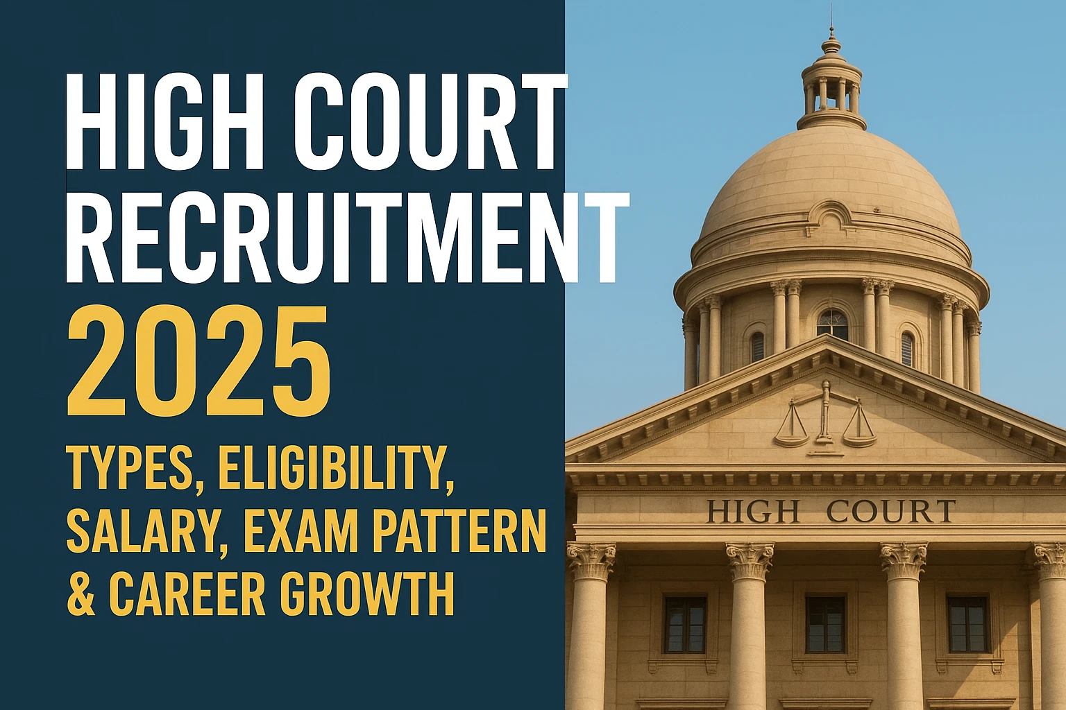 Read more about the article High Court Recruitment 2025: Types, Eligibility, Exam Pattern, and Career Growth