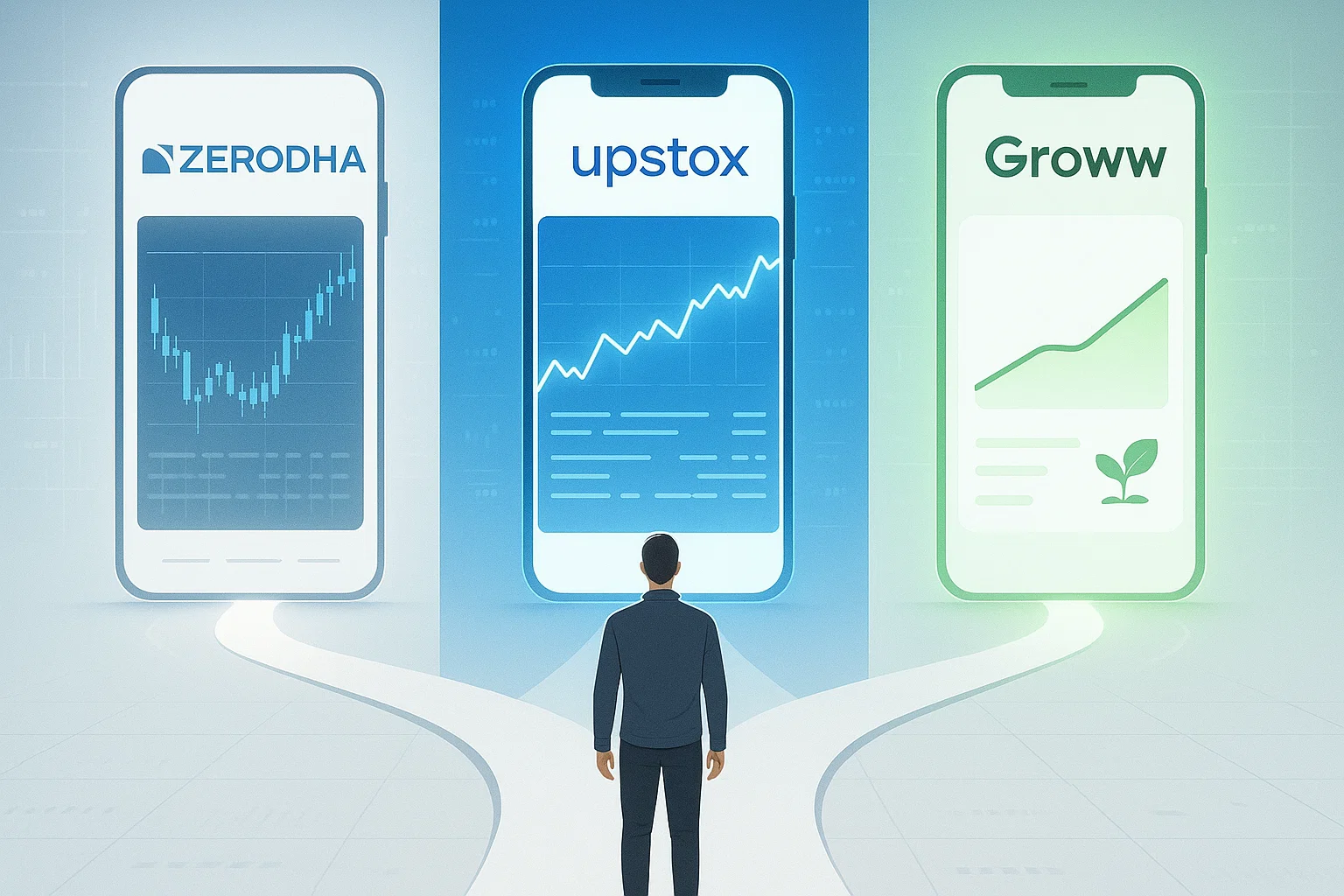 Read more about the article Investing in Stocks: A Guide to Zerodha vs Upstox vs Groww