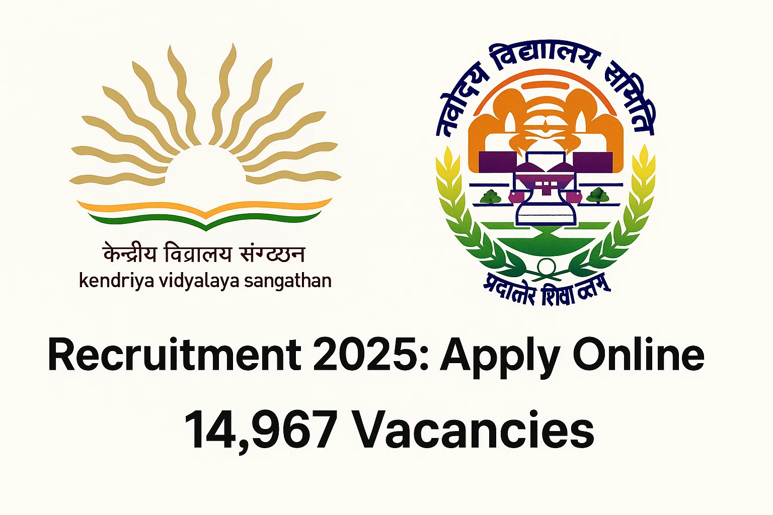 Read more about the article KVS & NVS Recruitment 2025 Apply Online: 14,967 Posts