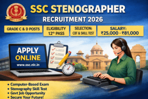 Read more about the article SSC Stenographer Recruitment 2026 – Full Details